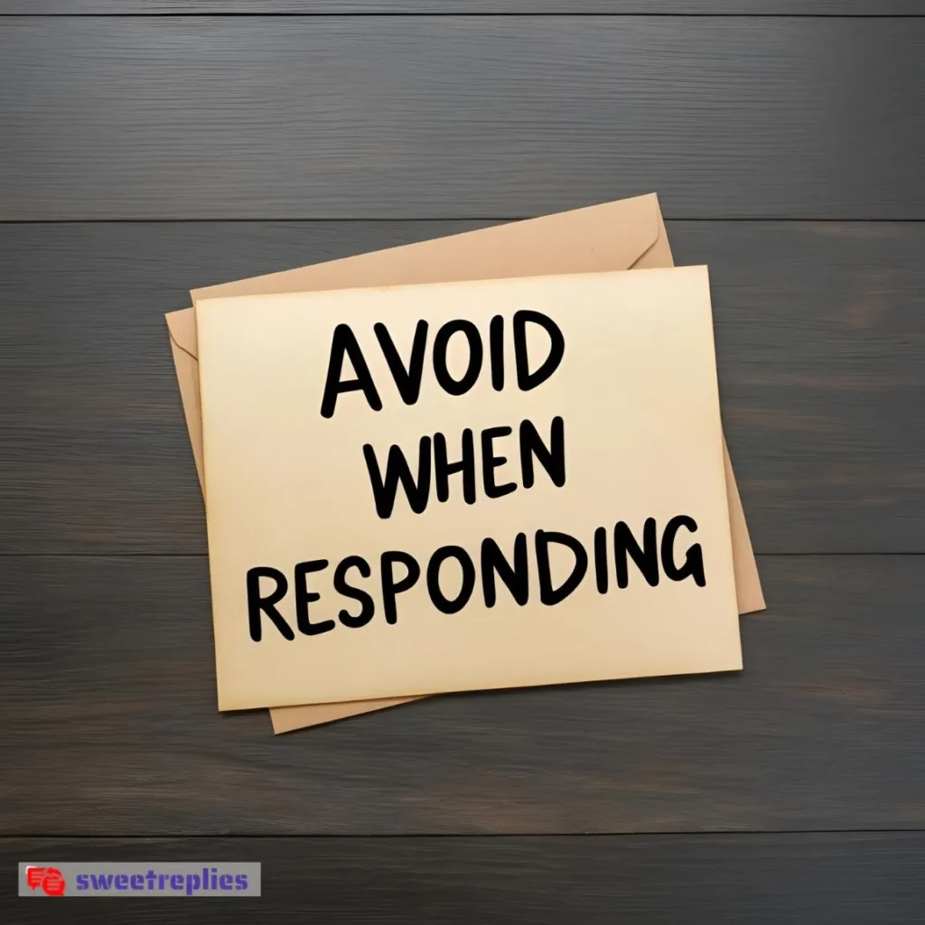 Avoid When Responding
