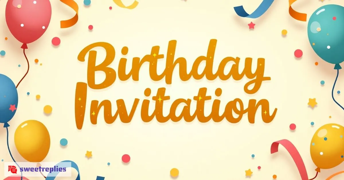 85+ Perfect Replies To A Birthday Invitation Card