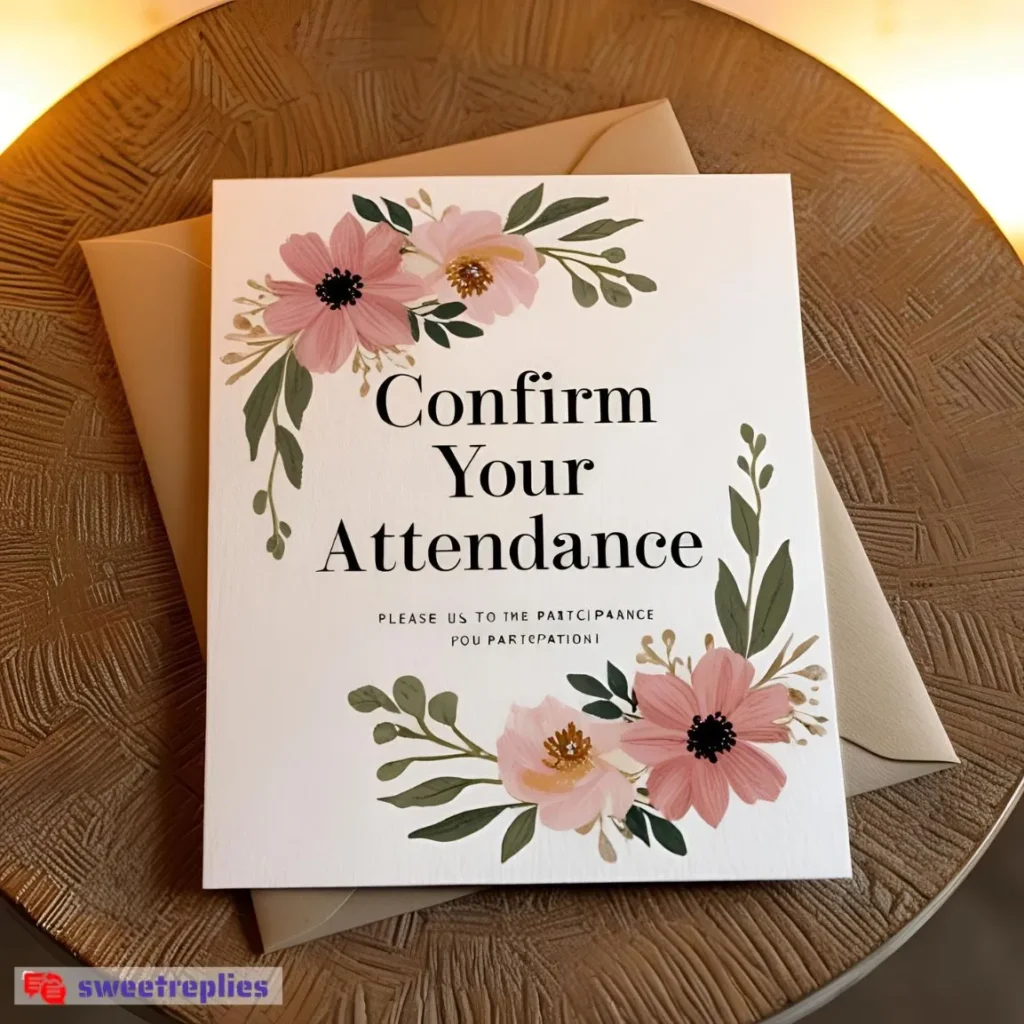 Confirm Your Attendance