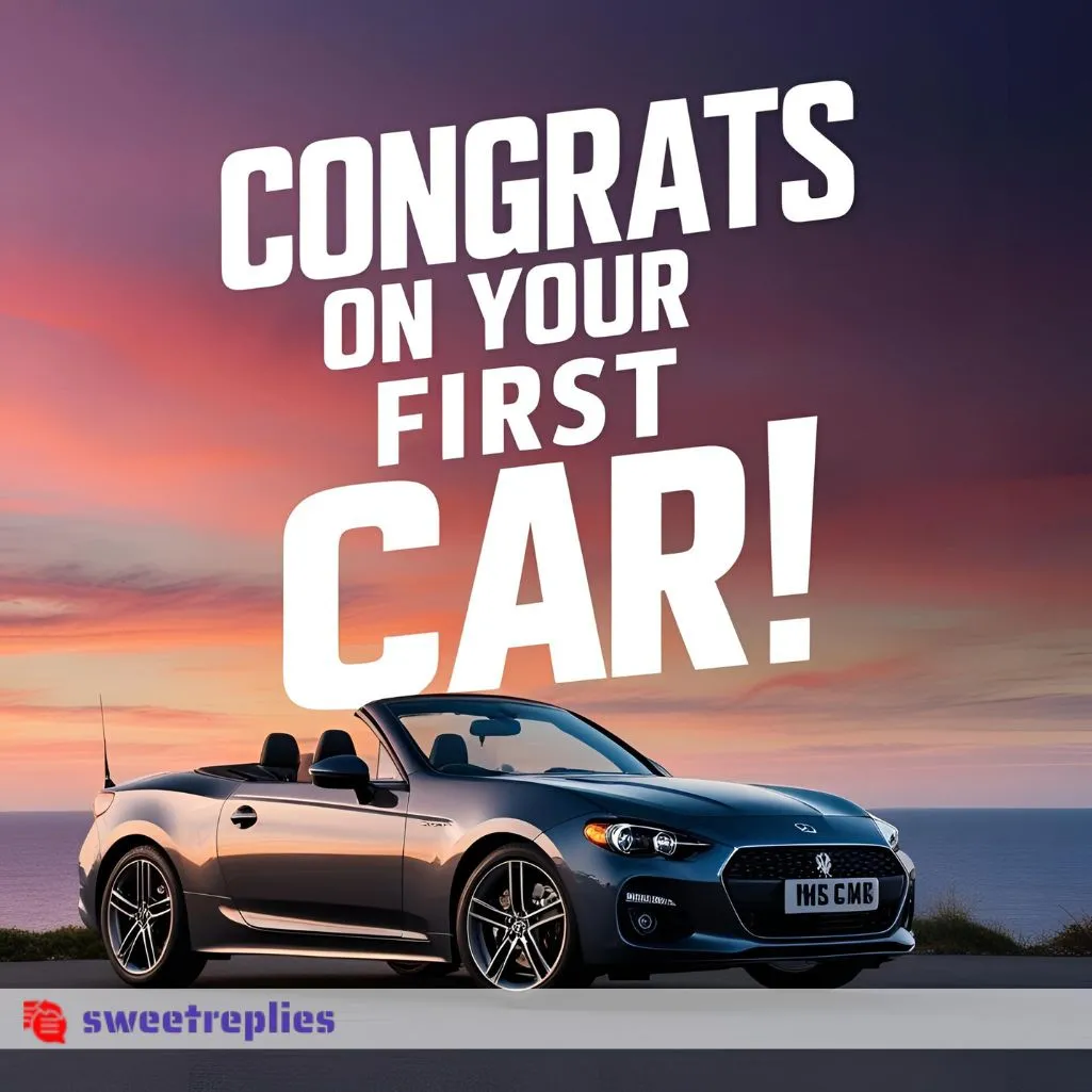 Congratulation Messages for the First Car