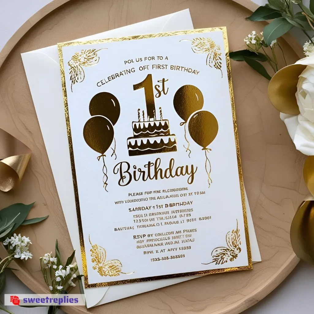 Formal 1st Birthday Invitation