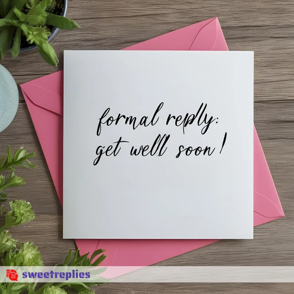 Formal Reply for Get Well Soon