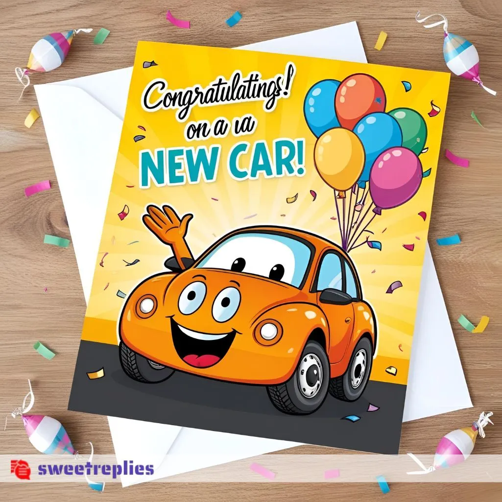 Funny & Playful Congratulations on a New Car