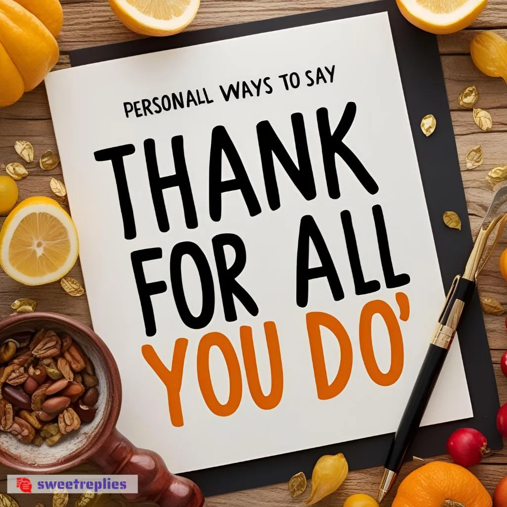 Personal Ways to Say Thank You For All You Do