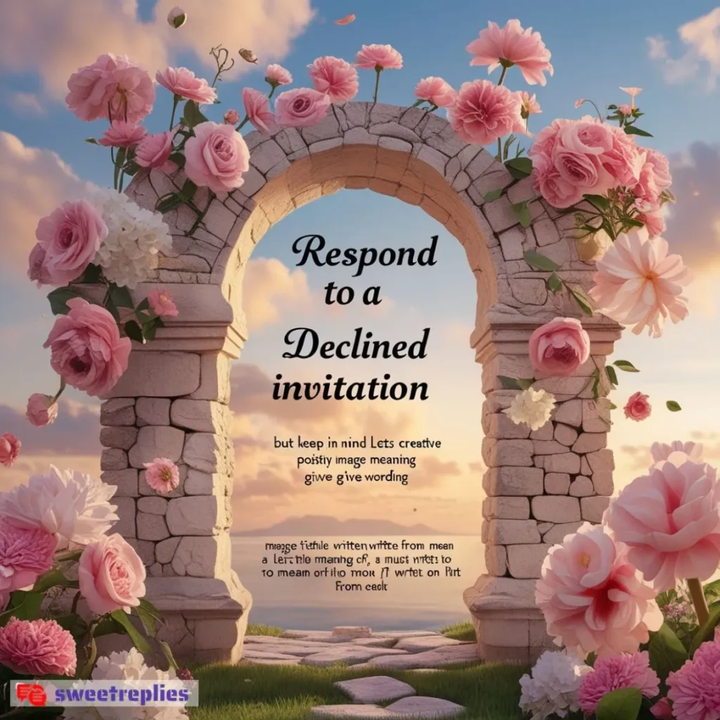 Respond to a declined invitation