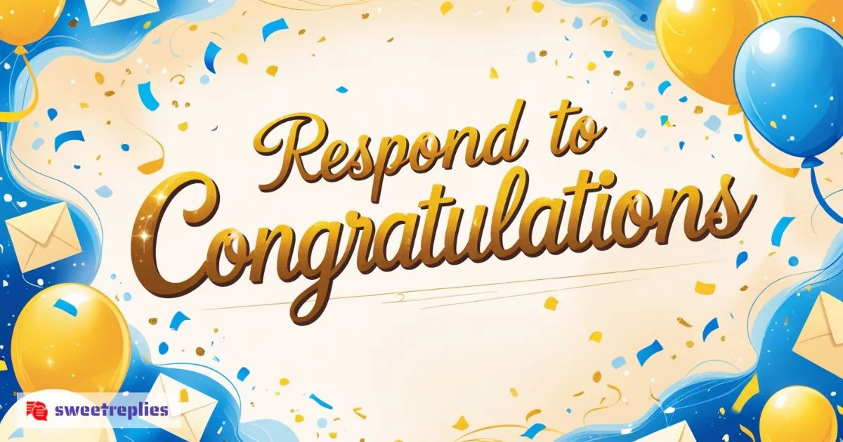 Respond to Congratulations