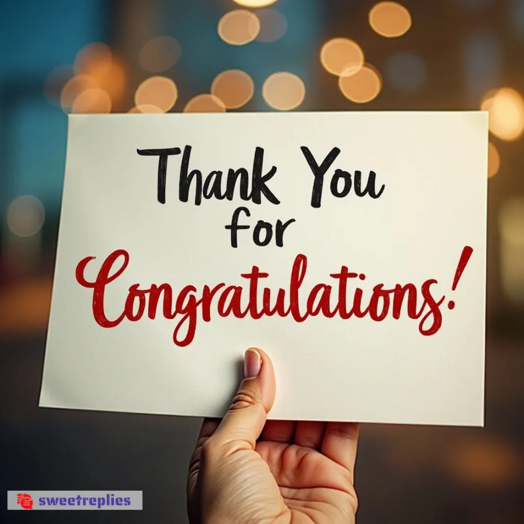 Thank You for Congratulations