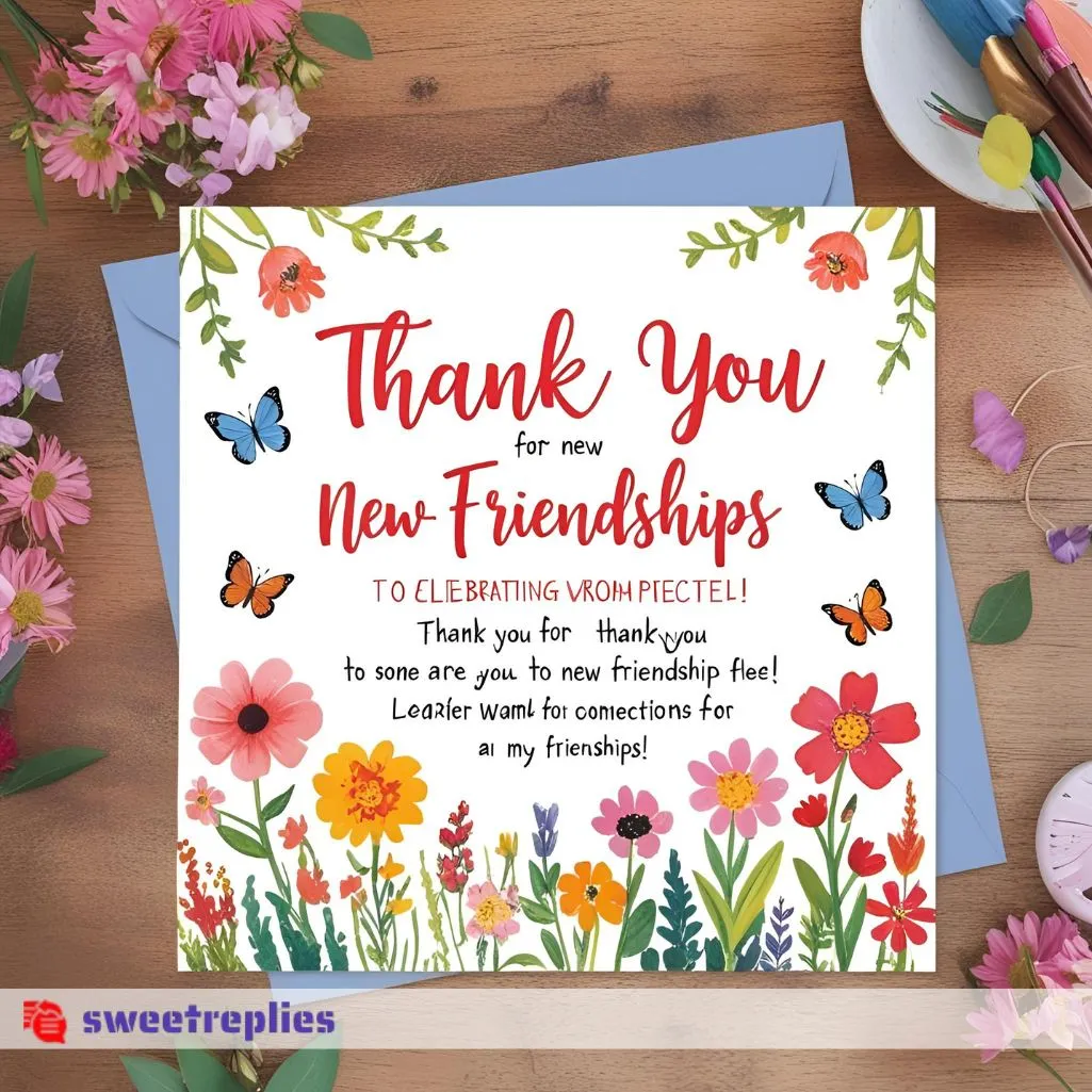 Thank You Messages for New Friendships