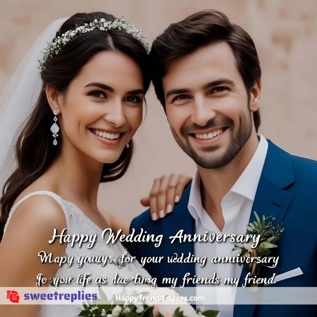 Wedding Anniversary Wishes for Friend