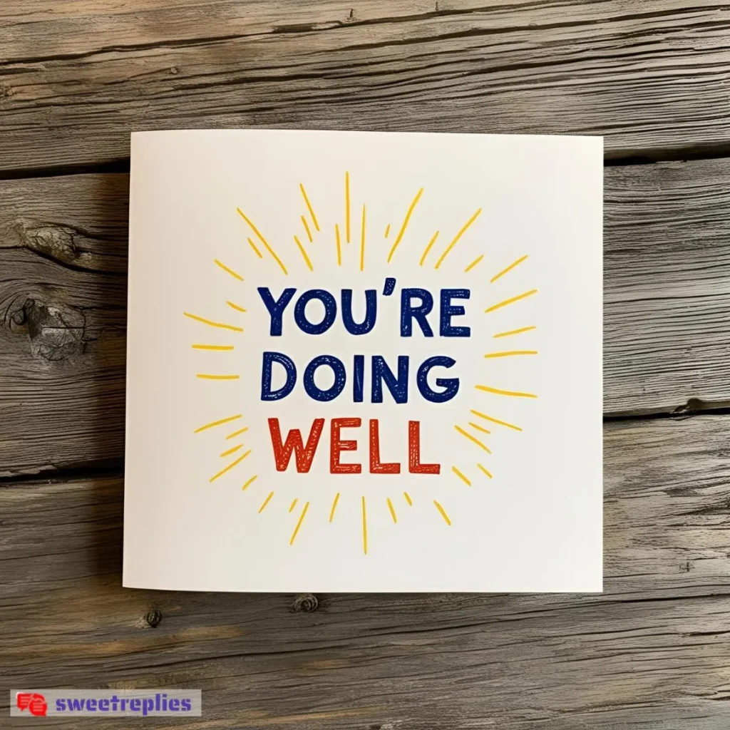 You’re Doing Well